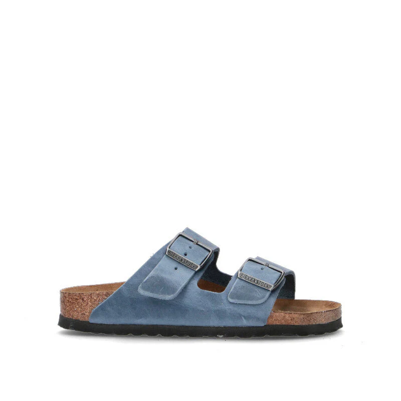 BIRKENSTOCK Ciabatta donna azzurra in suede