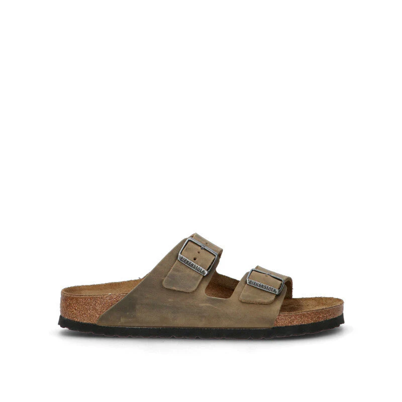BIRKENSTOCK ARIZONA BS Ciabatta uomo verde militare in pelle
