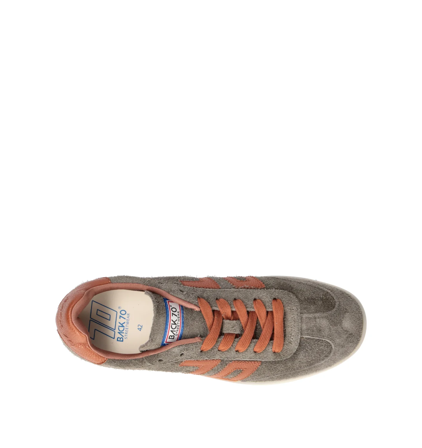 BACK 70 Sneaker uomo grigia/marrone in suede - Image 5