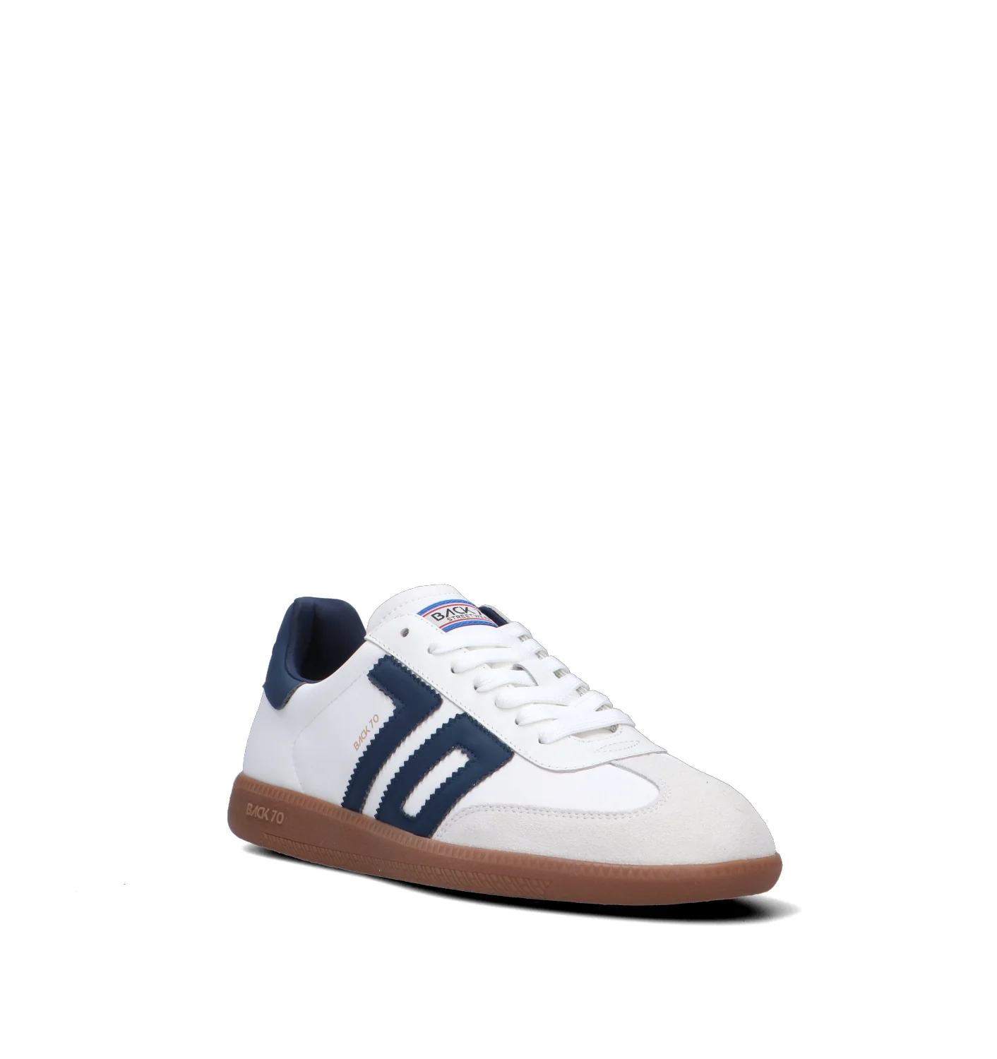 BACK 70 Sneaker uomo bianca/blu in pelle - Image 2