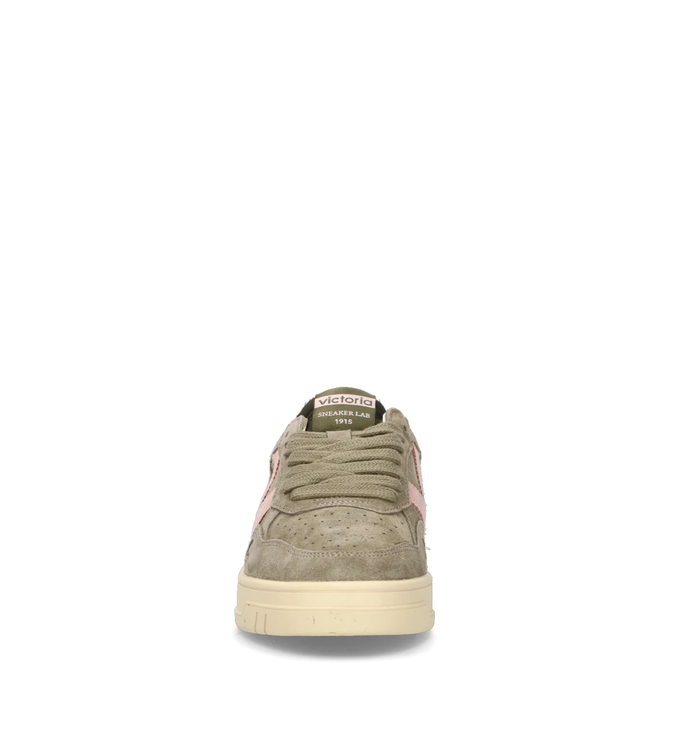 VICTORIA Sneaker donna kaki/rosa in suede - Image 3
