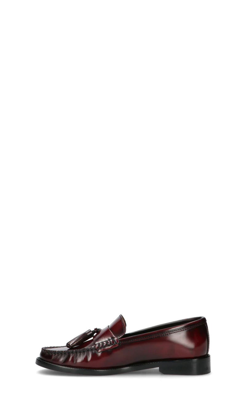 PASTORET Mocassino donna bordeaux in pelle - Image 4