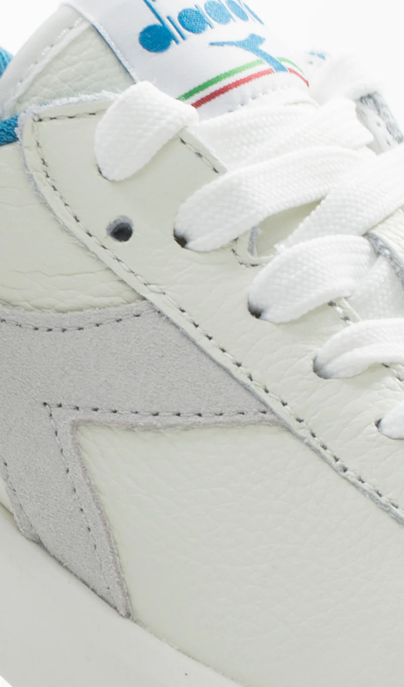 DIADORA GAME WIDE L Sneaker donna bianca/blu in pelle - Image 5