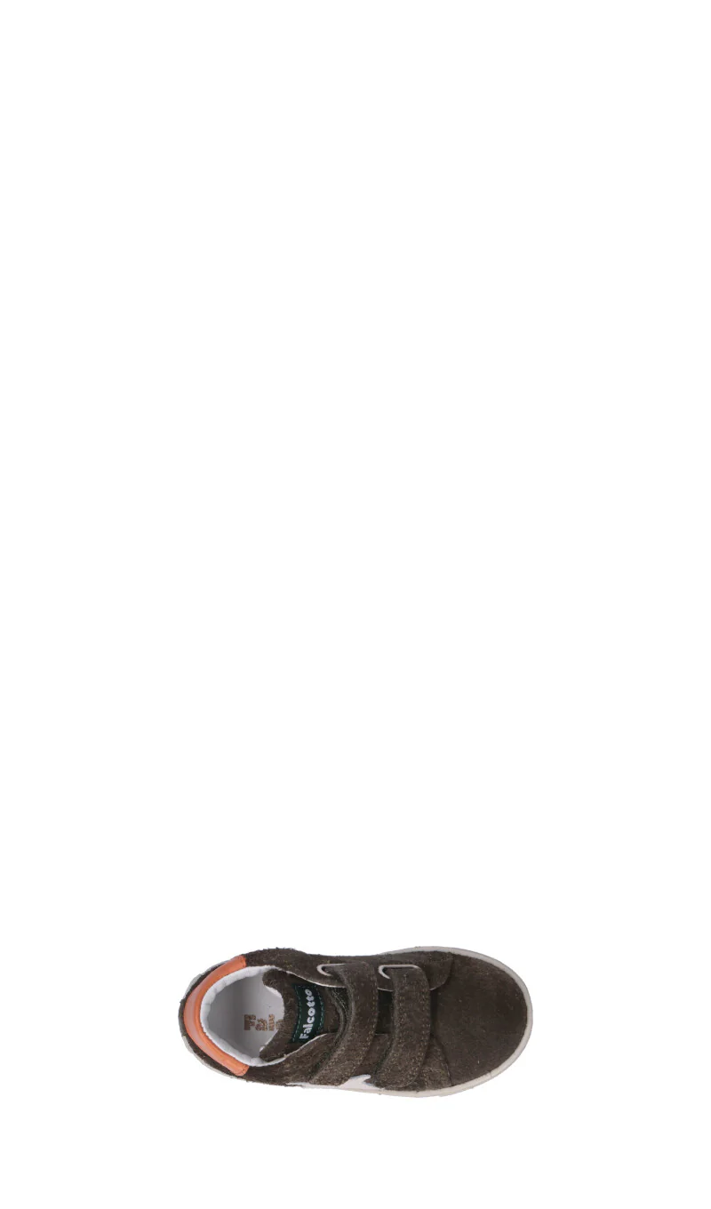 FALCOTTO Sneaker bimbo verde militare/bianca/arancione in suede - Image 5
