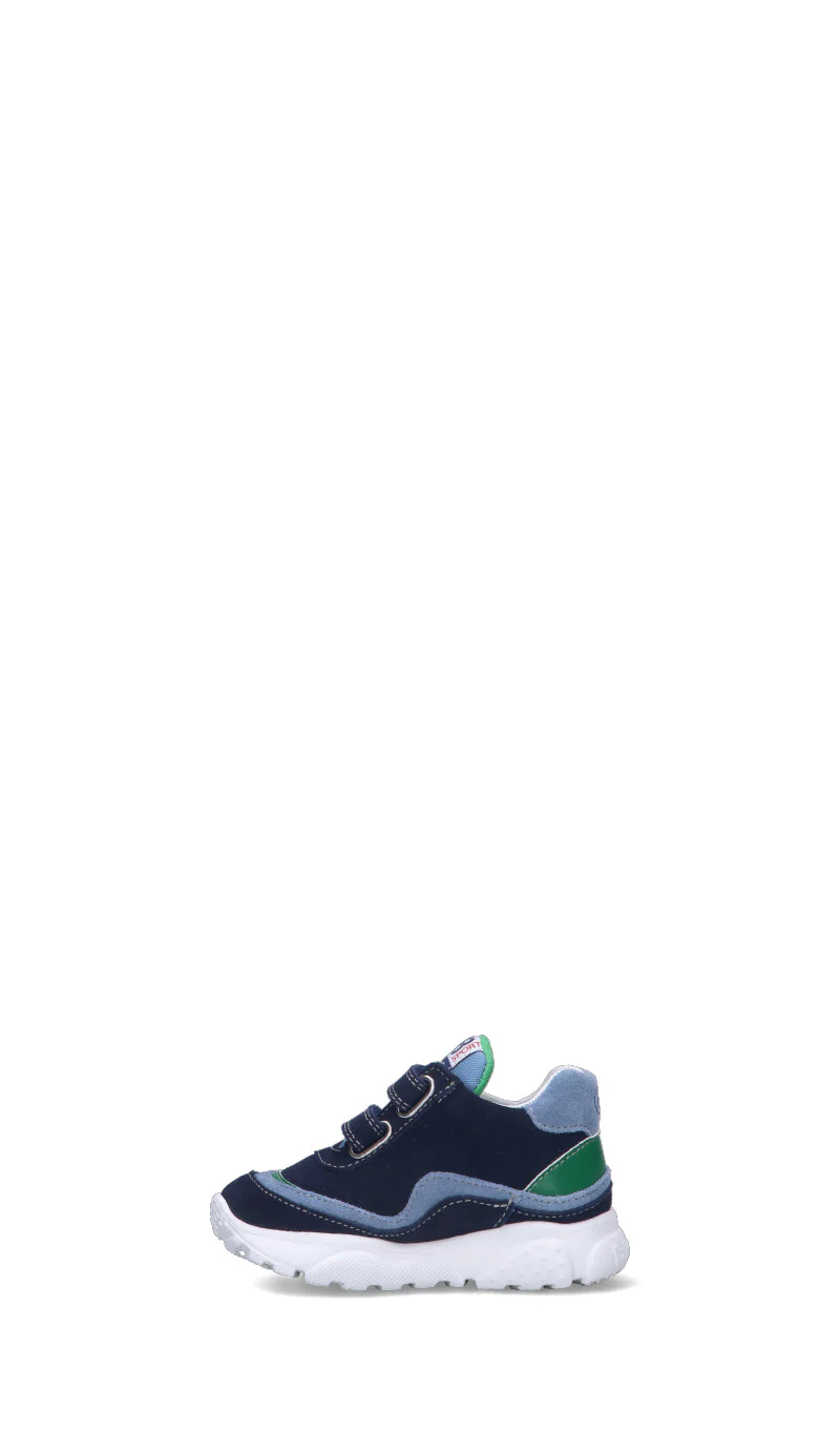 FALCOTTO Sneaker bimbo blu e verde in suede - Image 4