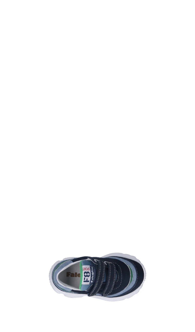 FALCOTTO Sneaker bimbo blu e verde in suede - Image 5
