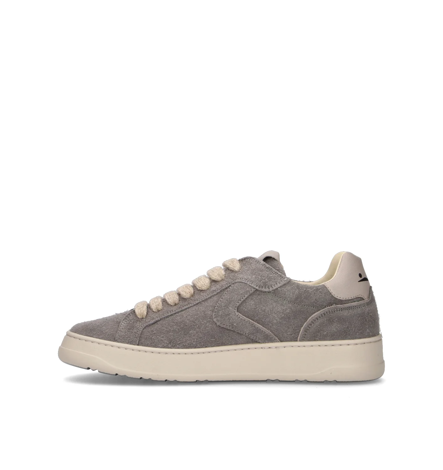 VOILE BLANCHE Sneaker uomo grigia in suede - Image 4
