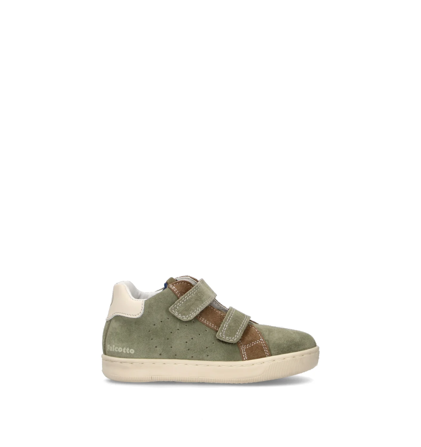 FALCOTTO Sneaker bimbo verde in suede