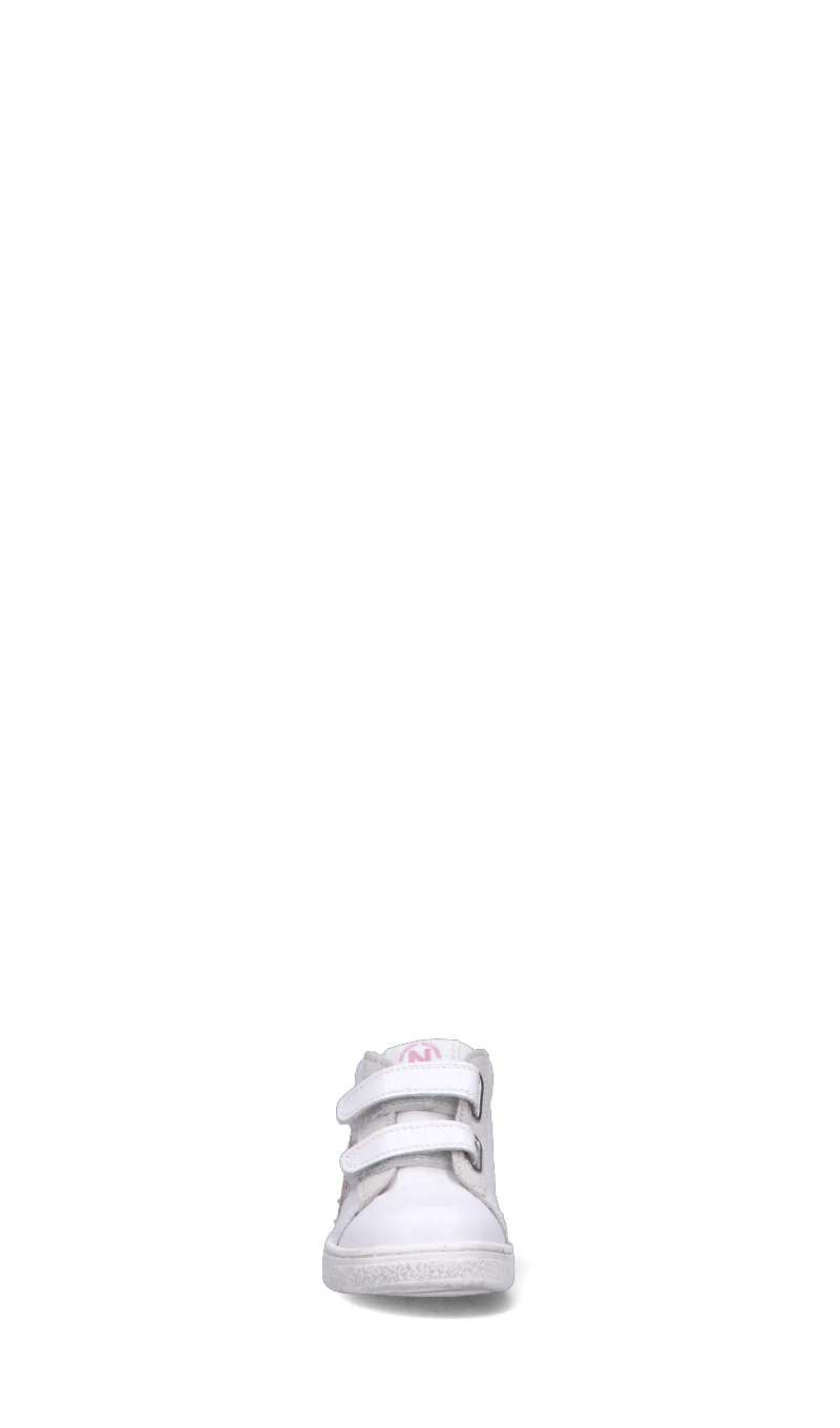 NATURINO Sneaker bimba bianca, verde e rosa in pelle - Image 8