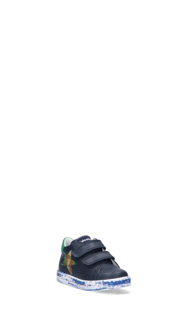 FALCOTTO Sneaker bimbo blu/verde in pelle - Image 2