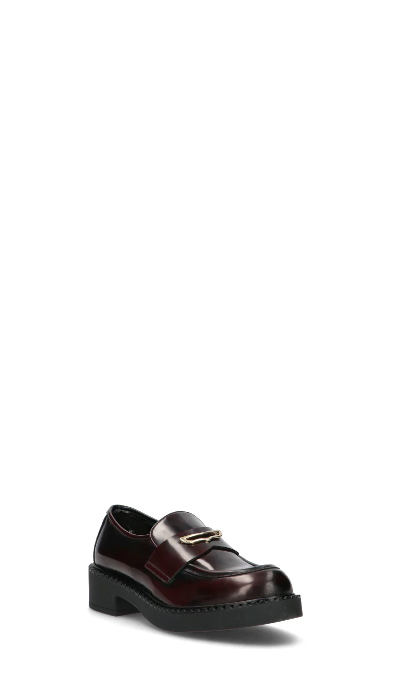 REBECCA VAN DICK Mocassino donna bordeaux in pelle - Image 2