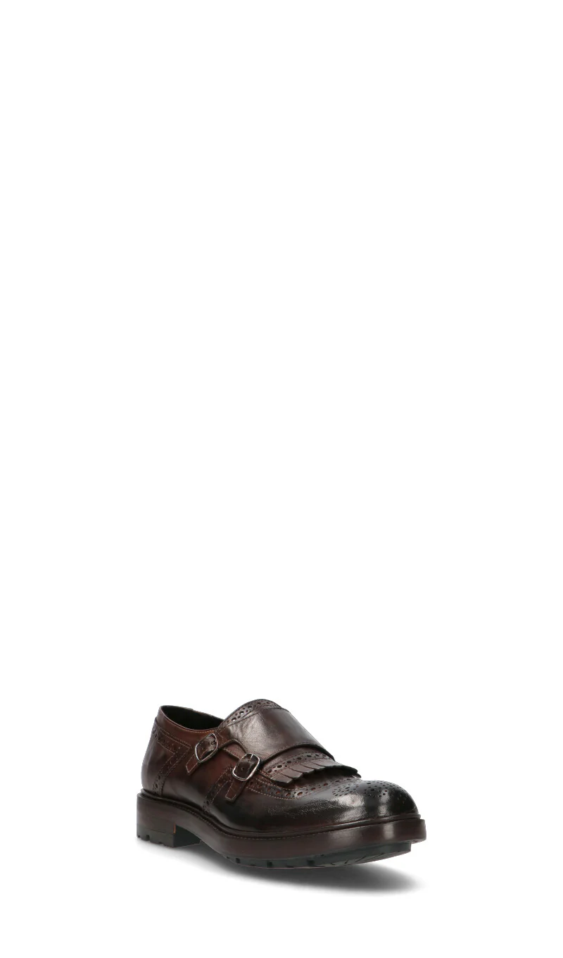 PAWELK'S Stringata uomo marrone in pelle - Image 2