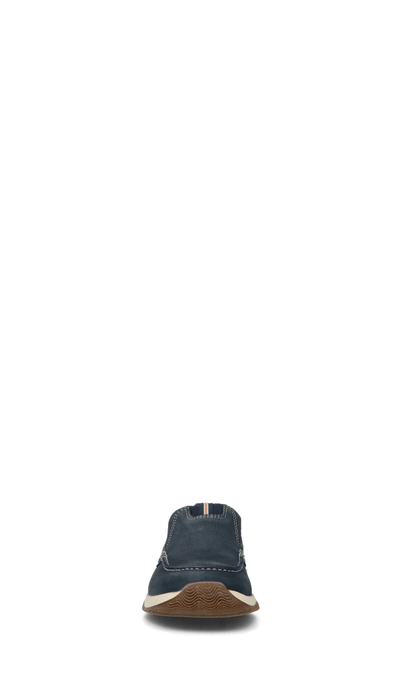 CLARKS ESSENTIALS Mocassino uomo blu in pelle - Image 3
