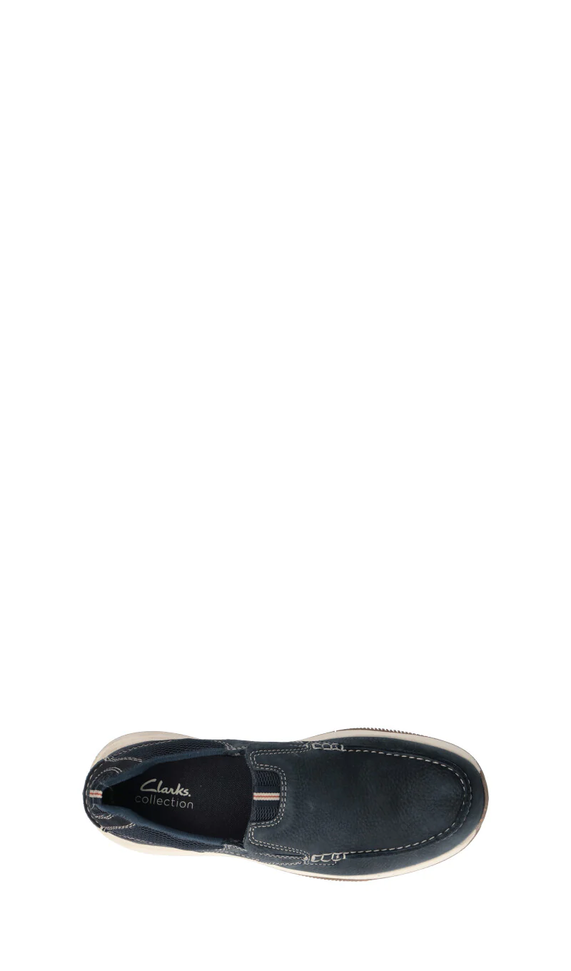 CLARKS ESSENTIALS Mocassino uomo blu in pelle - Image 5