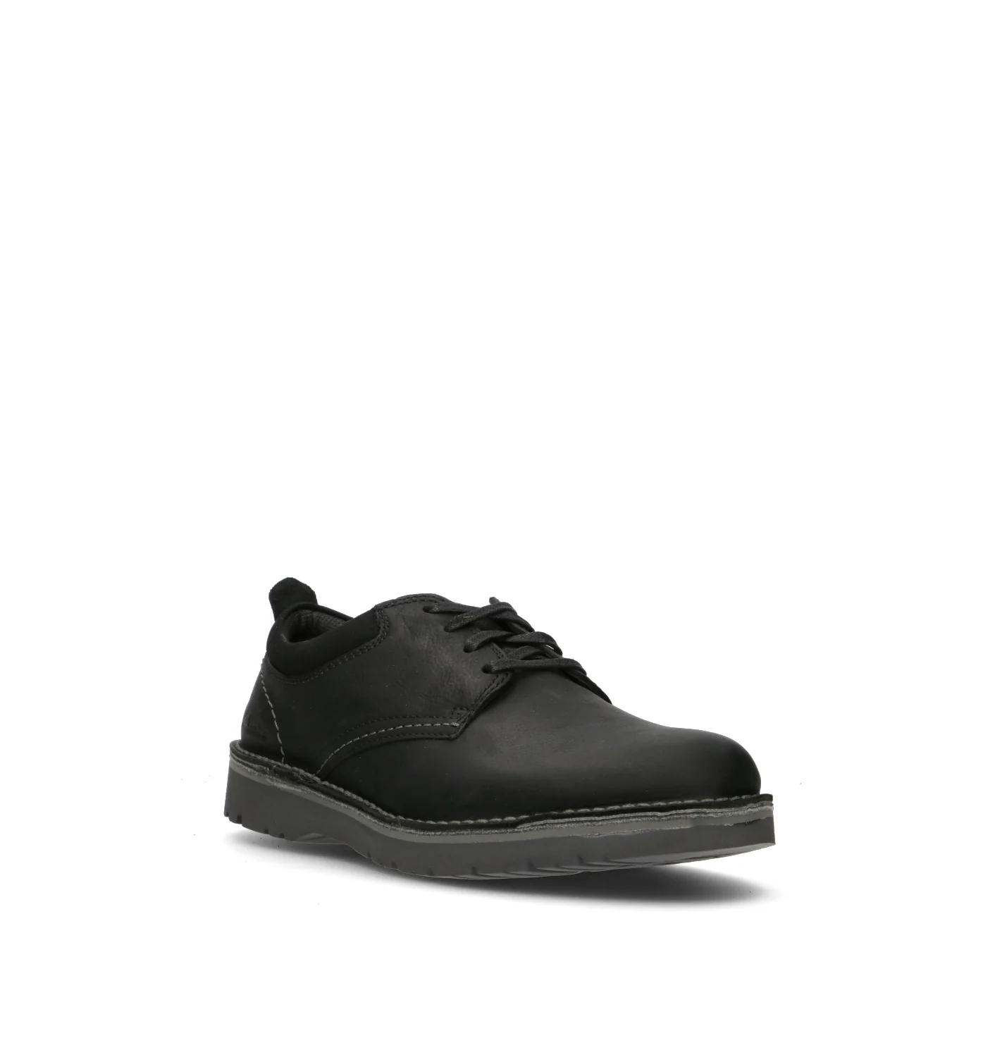 CLARKS ESSENTIALS EASTRIDGE LOW Stringata uomo nera in pelle - Image 2