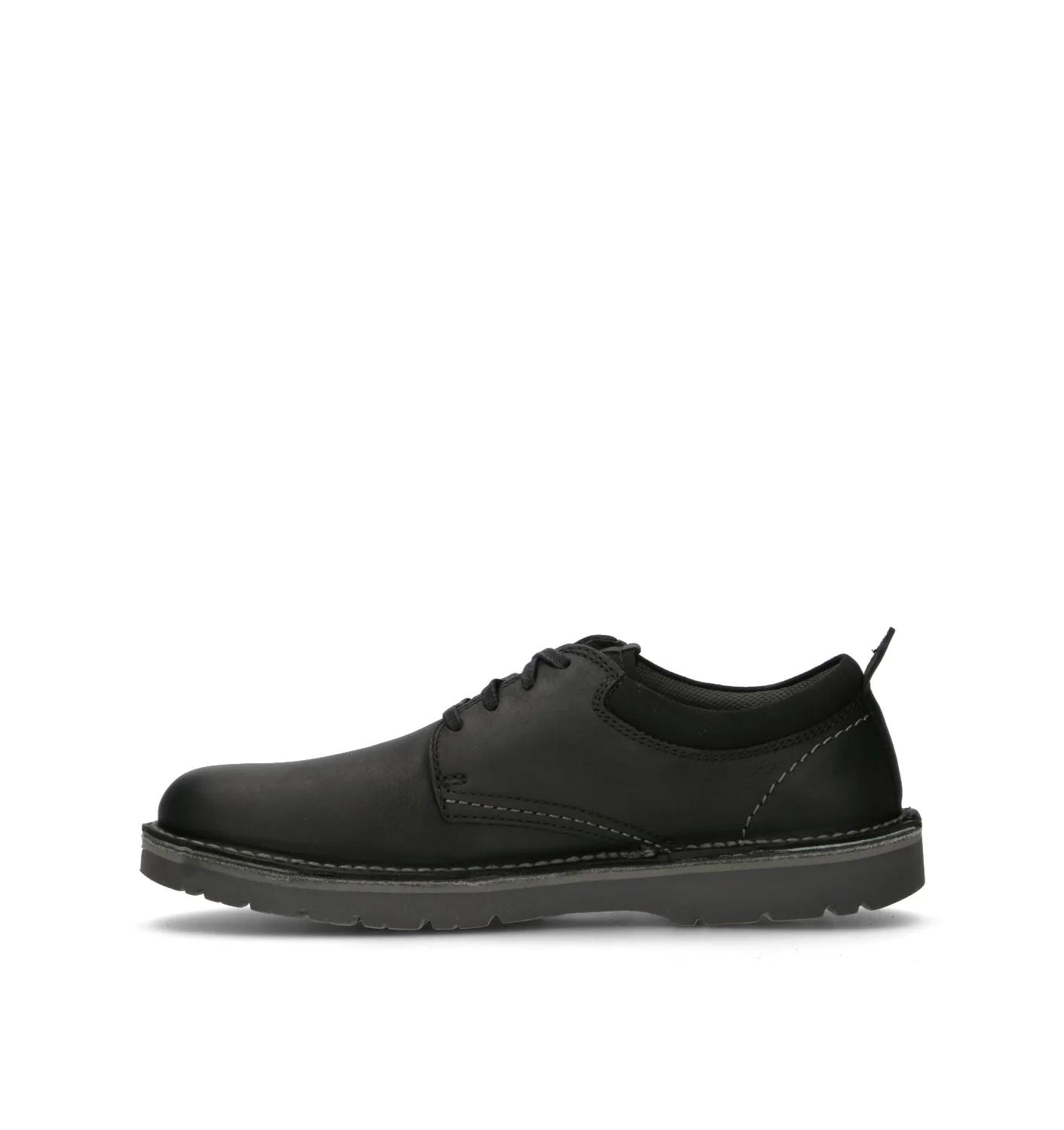 CLARKS ESSENTIALS EASTRIDGE LOW Stringata uomo nera in pelle - Image 4