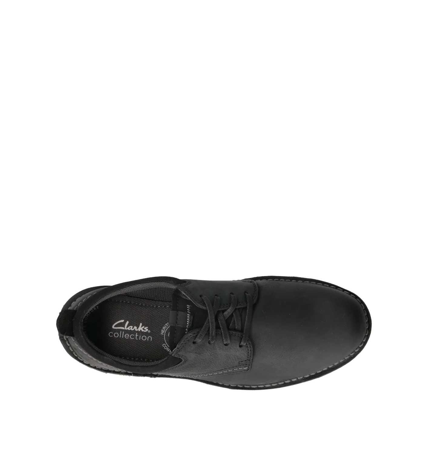 CLARKS ESSENTIALS EASTRIDGE LOW Stringata uomo nera in pelle - Image 5