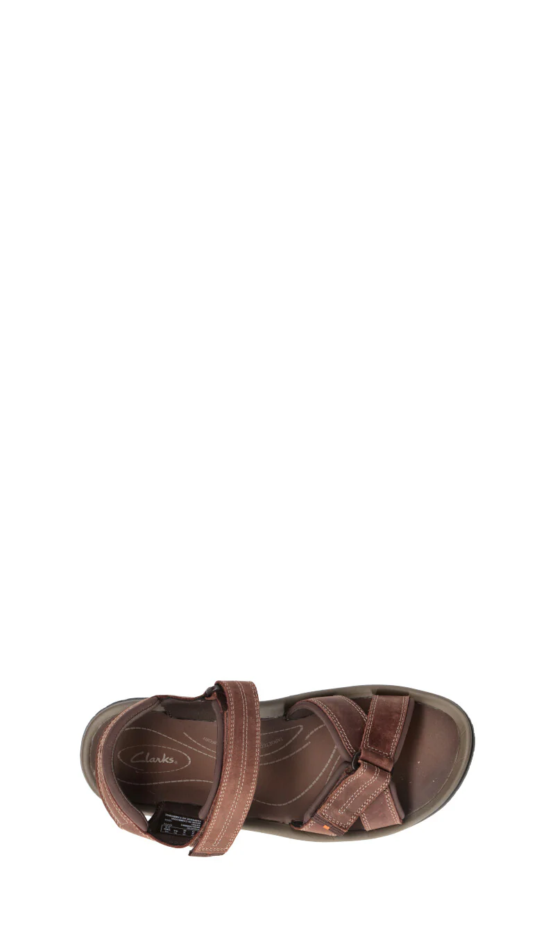 CLARKS ESSENTIALS Sandalo uomo marrone in pelle - Image 5