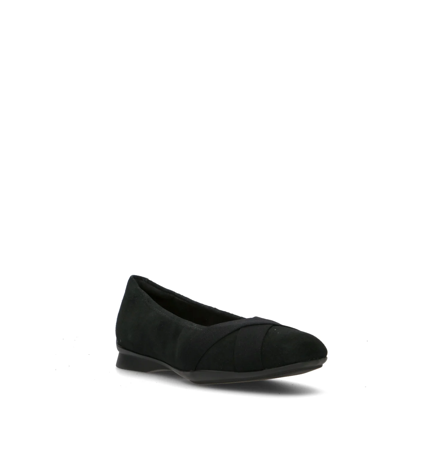 CLARKS ESSENTIALS JAZMYNN GEM Ballerina donna nera in suede - Image 2