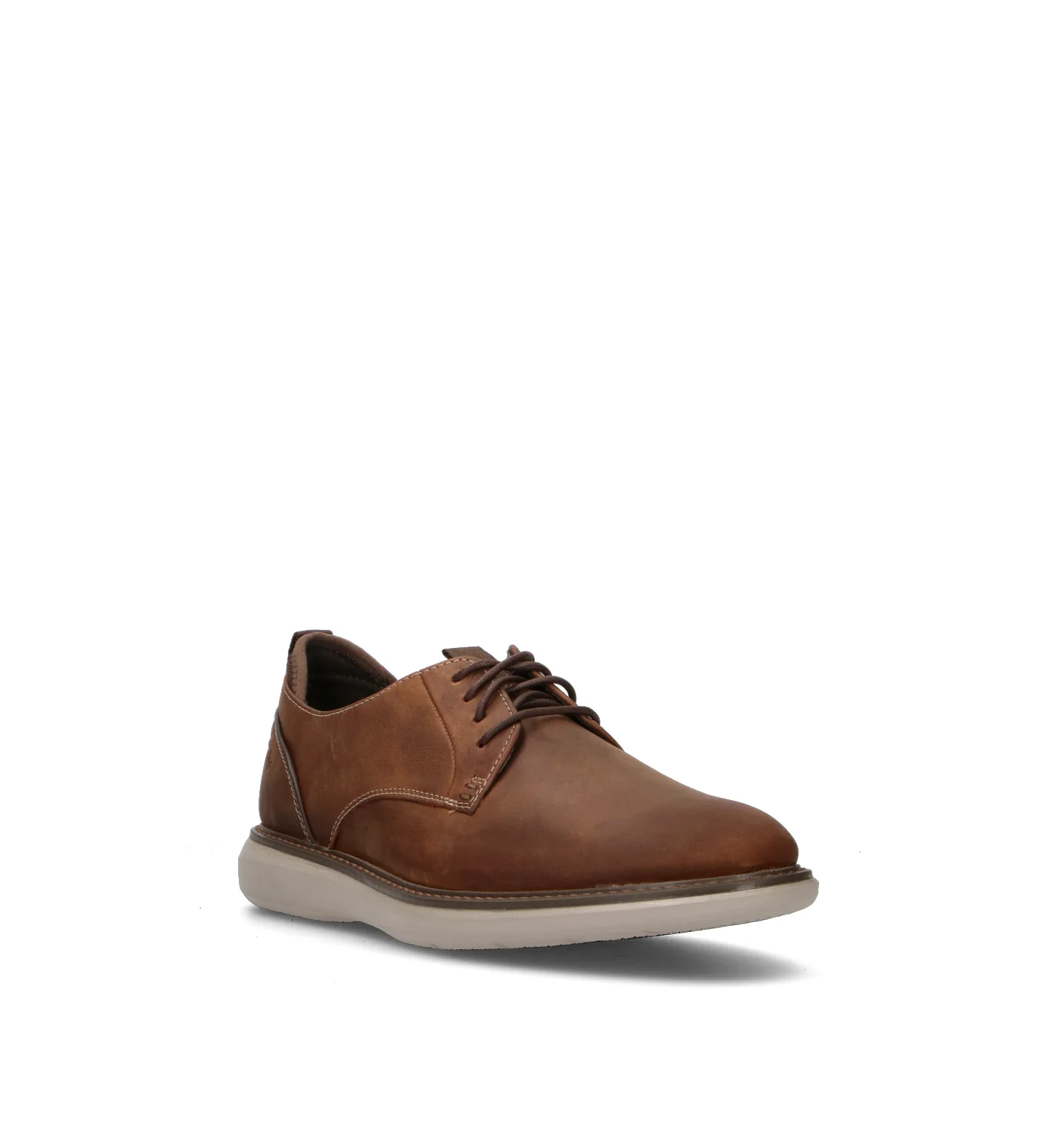 CLARKS ESSENTIALS BRANTIN PLAIN Stringata uomo marrone in pelle - Image 2