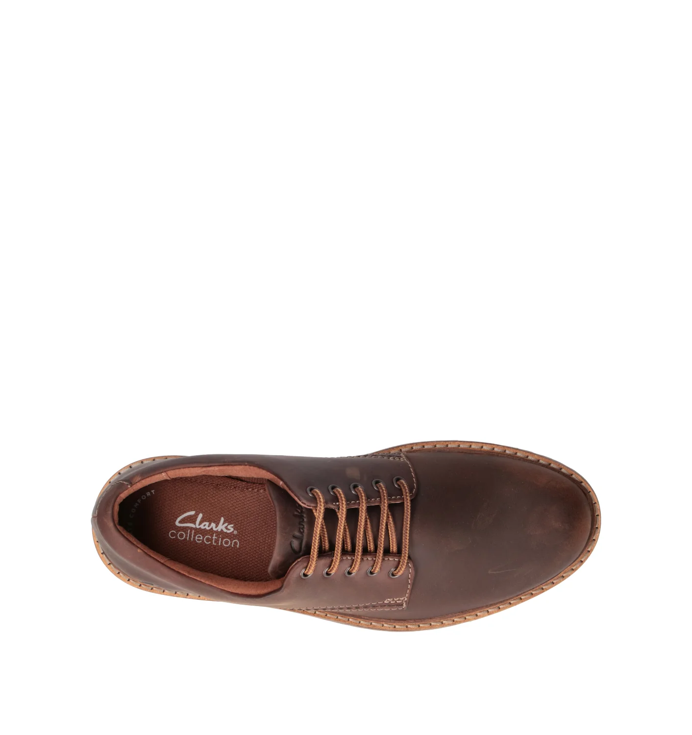 CLARKS ESSENTIALS WELTRIDGE LOW Stringata uomo marrone in pelle - Image 5