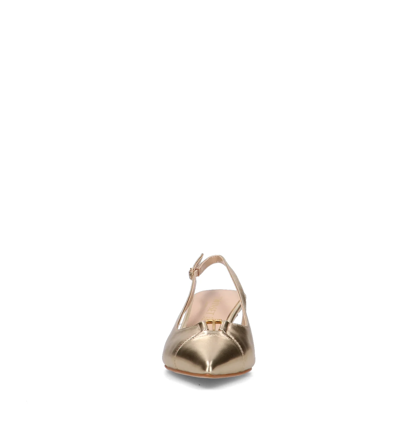 TWIN SET-SIMONA BARBIERI Slingback donna platino in pelle - Image 3
