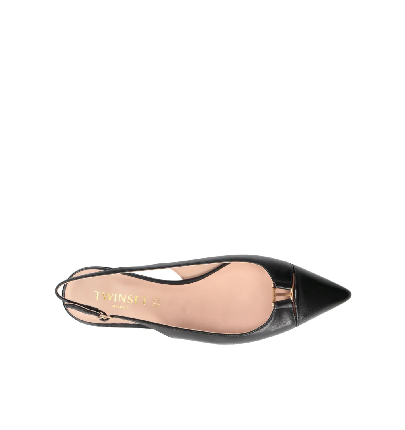 TWIN SET-SIMONA BARBIERI Slingback donna nera in pelle - Image 5