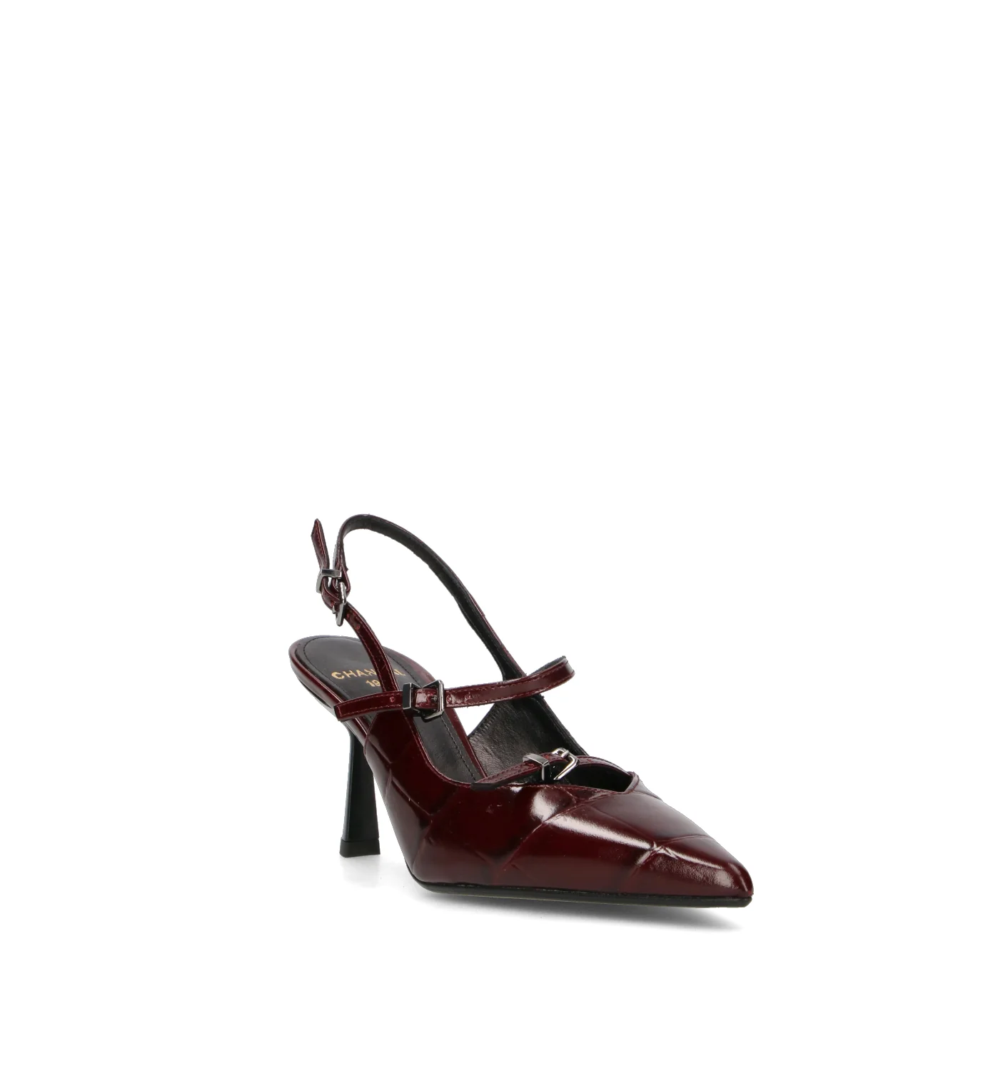 CHANTAL 1962 Slingback donna bordeaux in pelle - Image 2