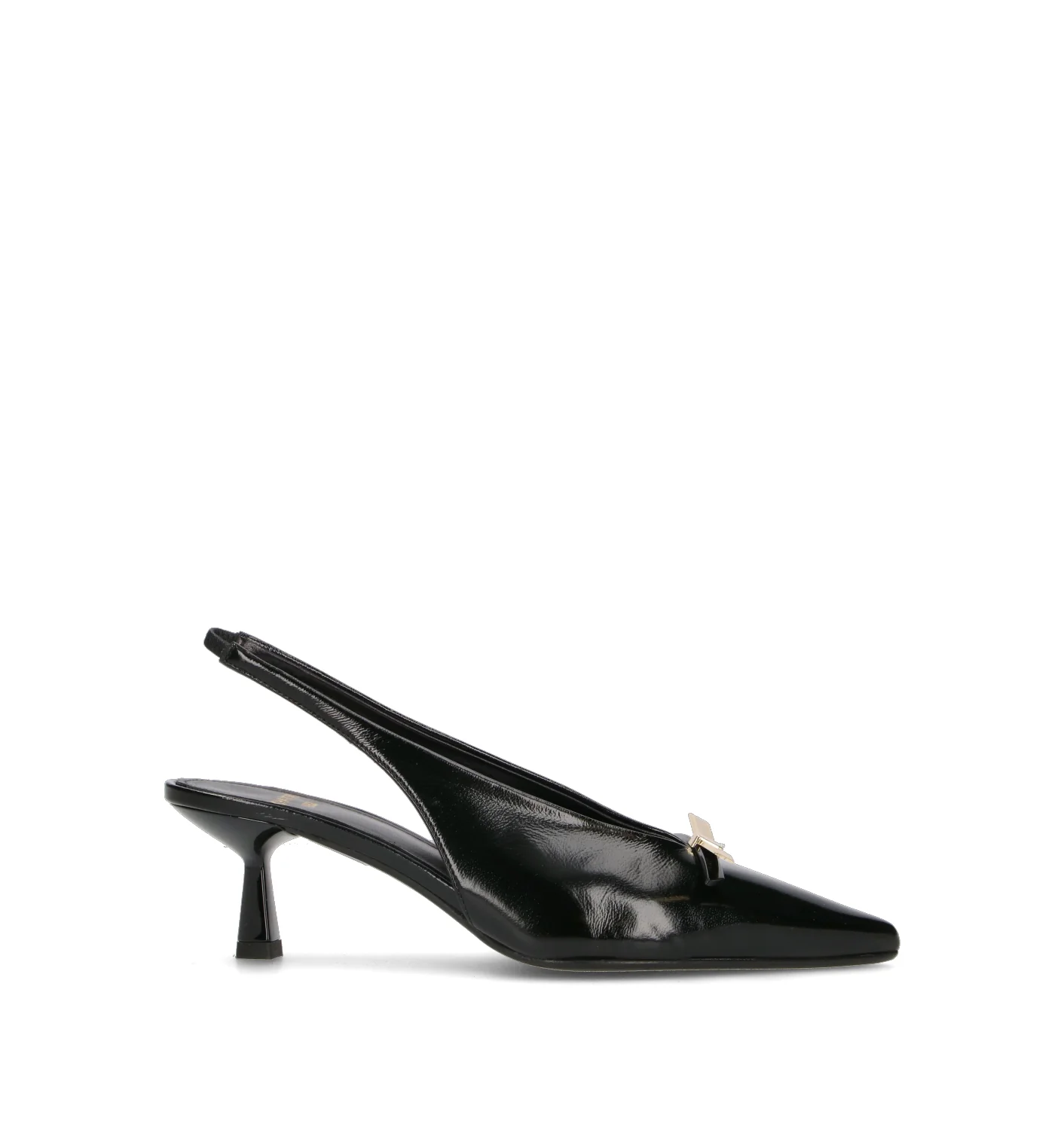 CHANTAL 1962 Slingback donna nera in pelle