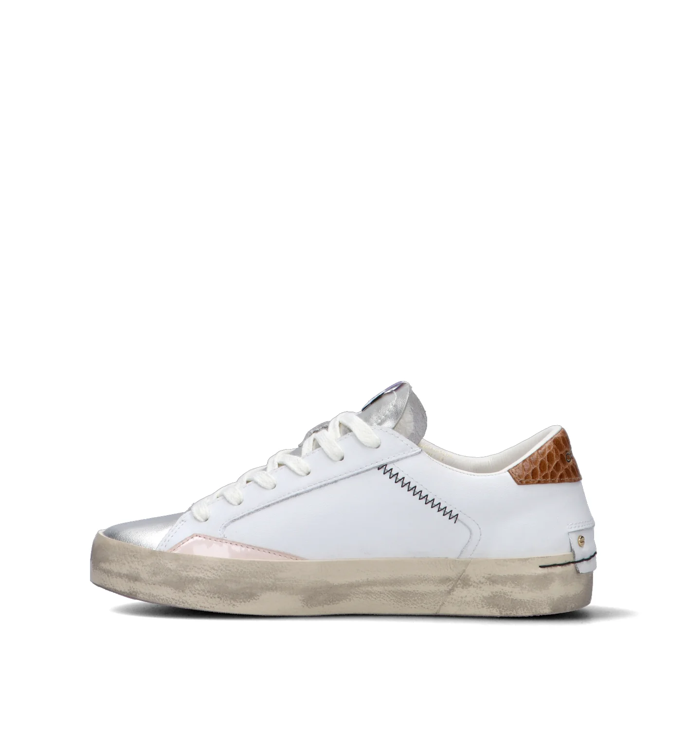 CRIME Sneaker donna bianca in pelle - Image 4