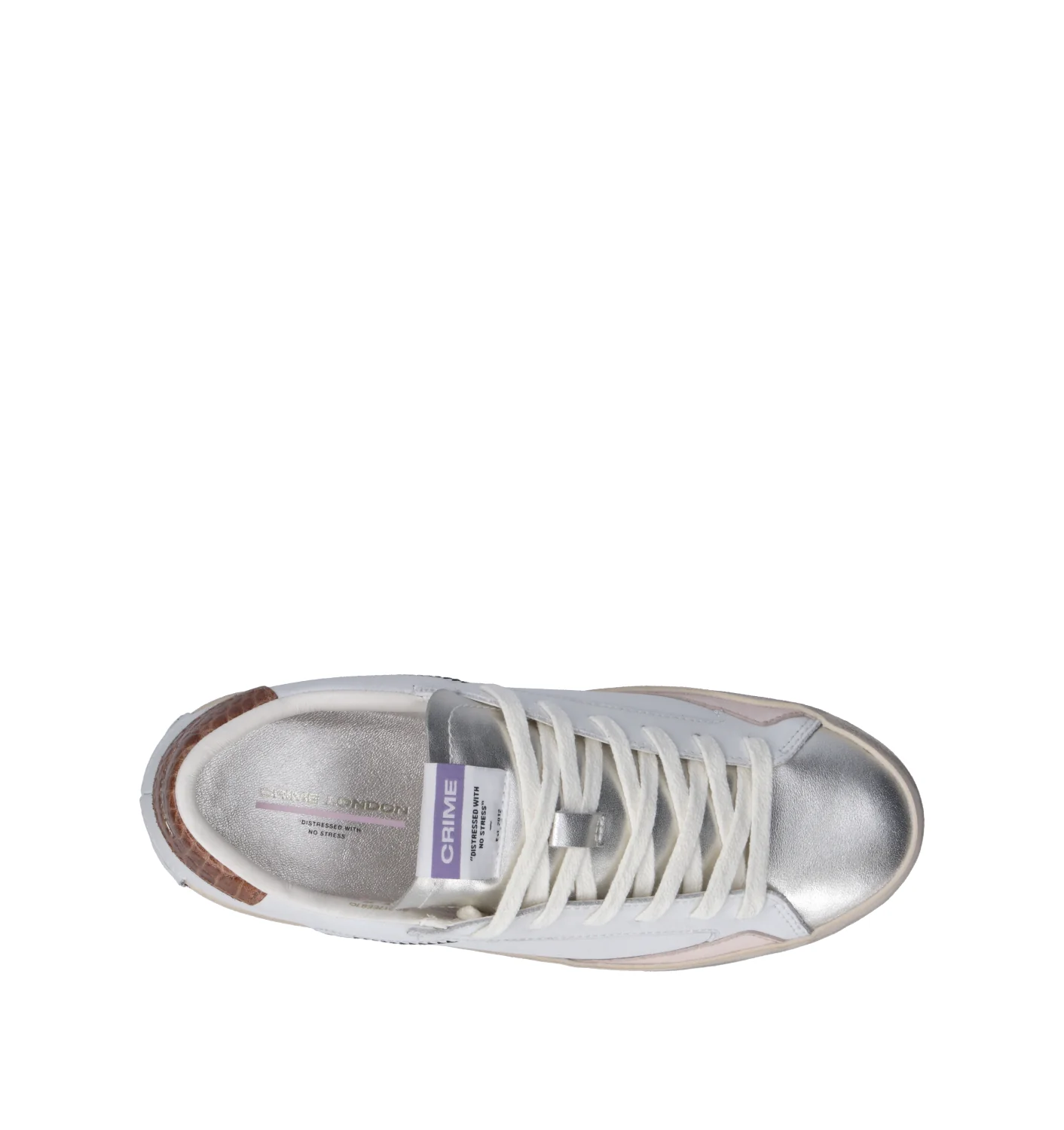 CRIME Sneaker donna bianca in pelle - Image 5