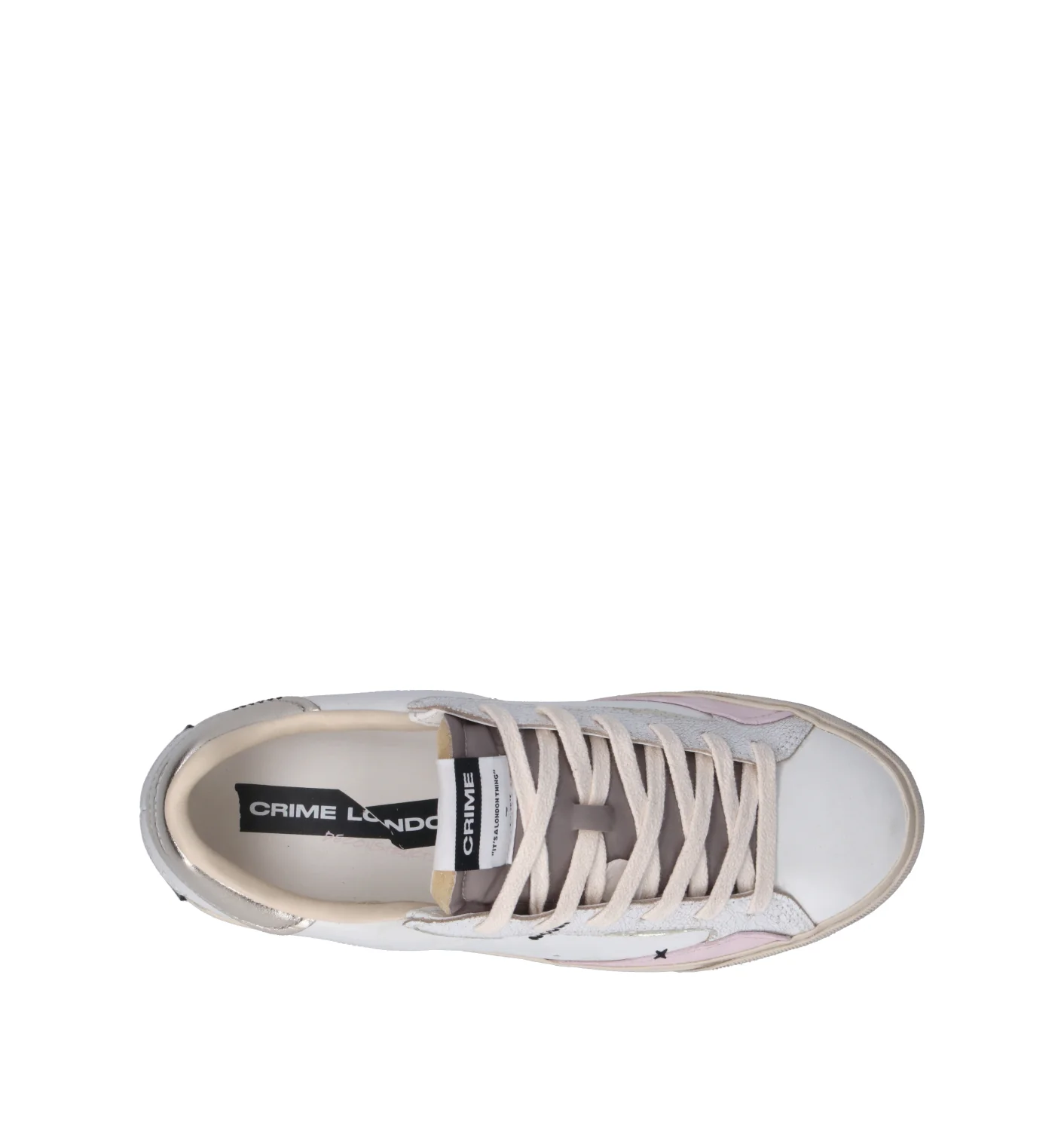 CRIME Sneaker donna bianca in pelle - Image 5