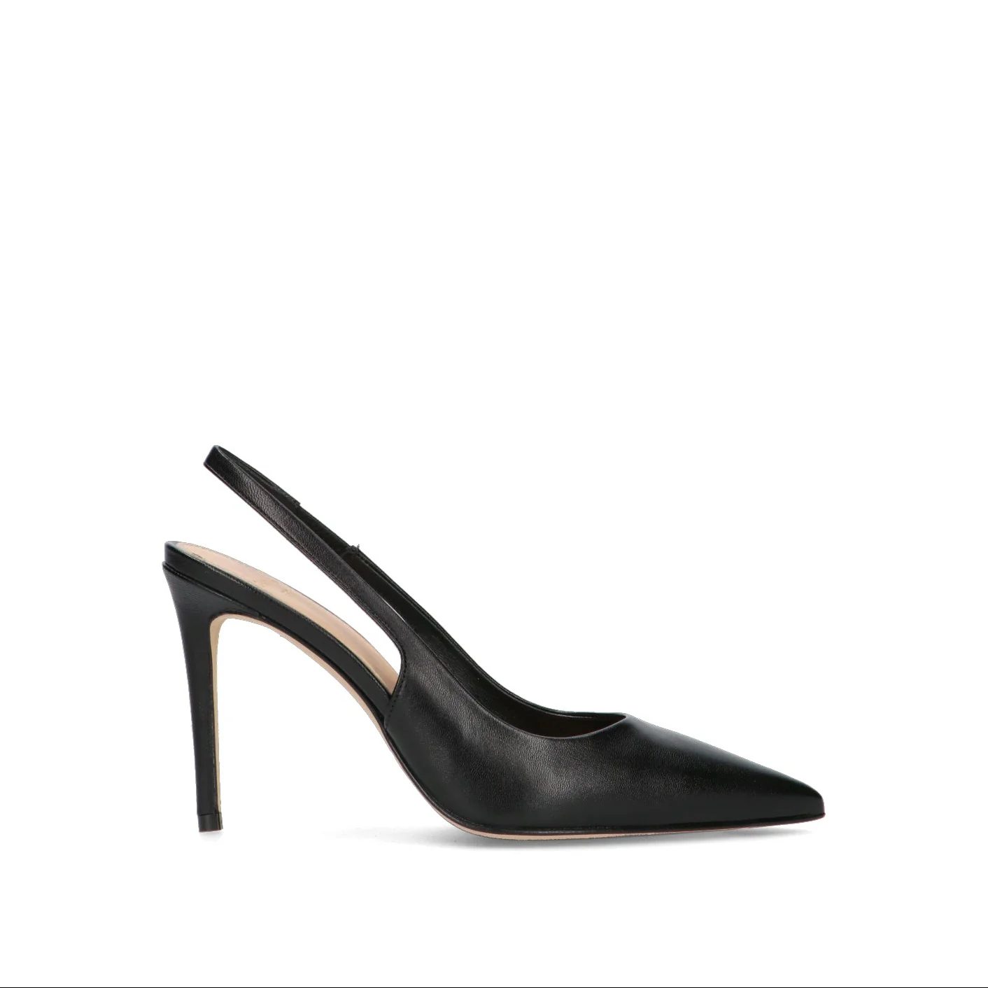 CHANTAL 1962 Slingback donna nera in pelle