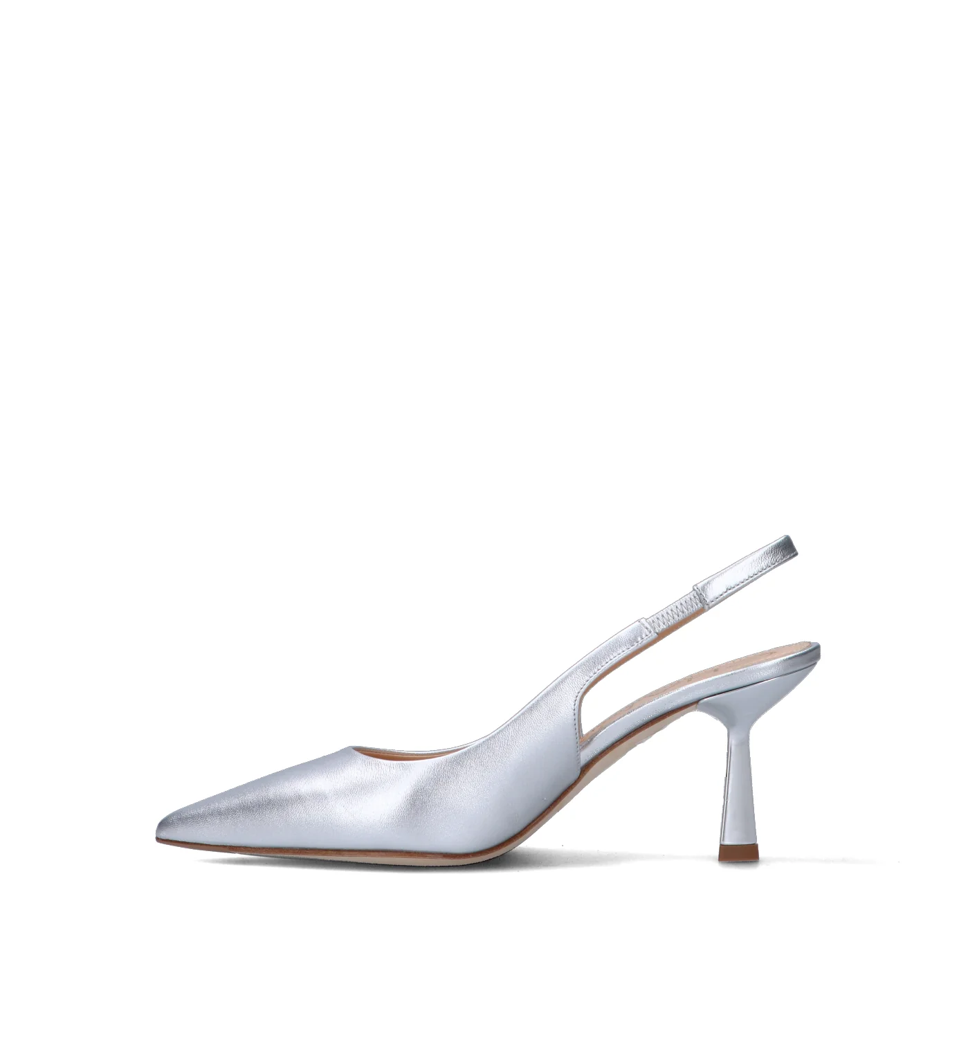 CHANTAL 1962 Slingback donna argento in pelle - Image 4