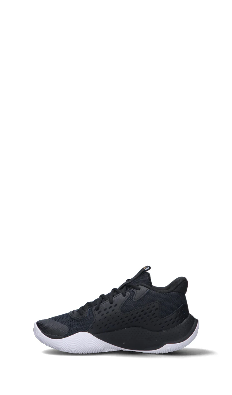 UNDER ARMOUR Scarpa basket uomo nera/rossa in pelle - Image 4