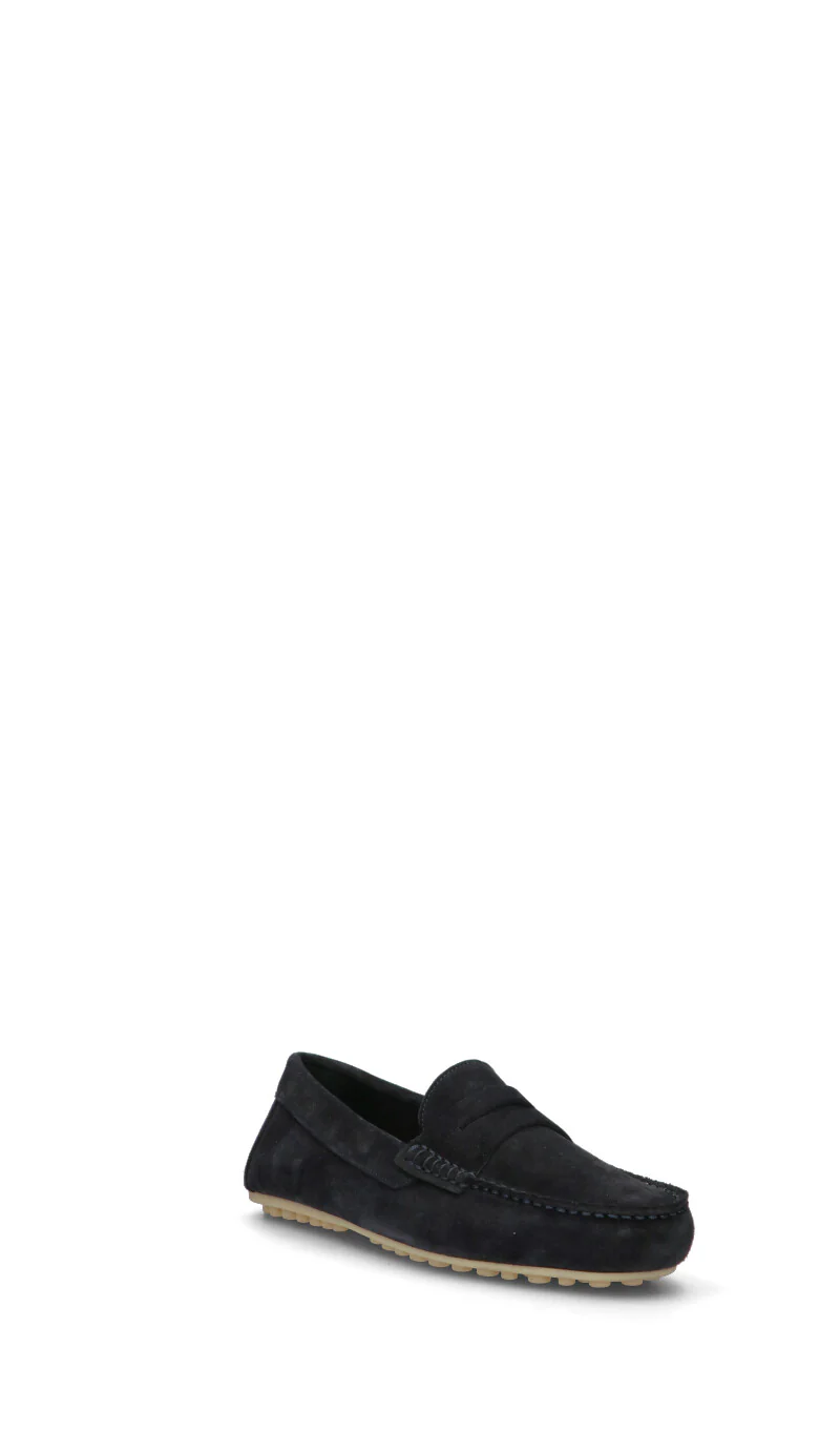 FRAU Mocassino uomo blu in suede - Image 2
