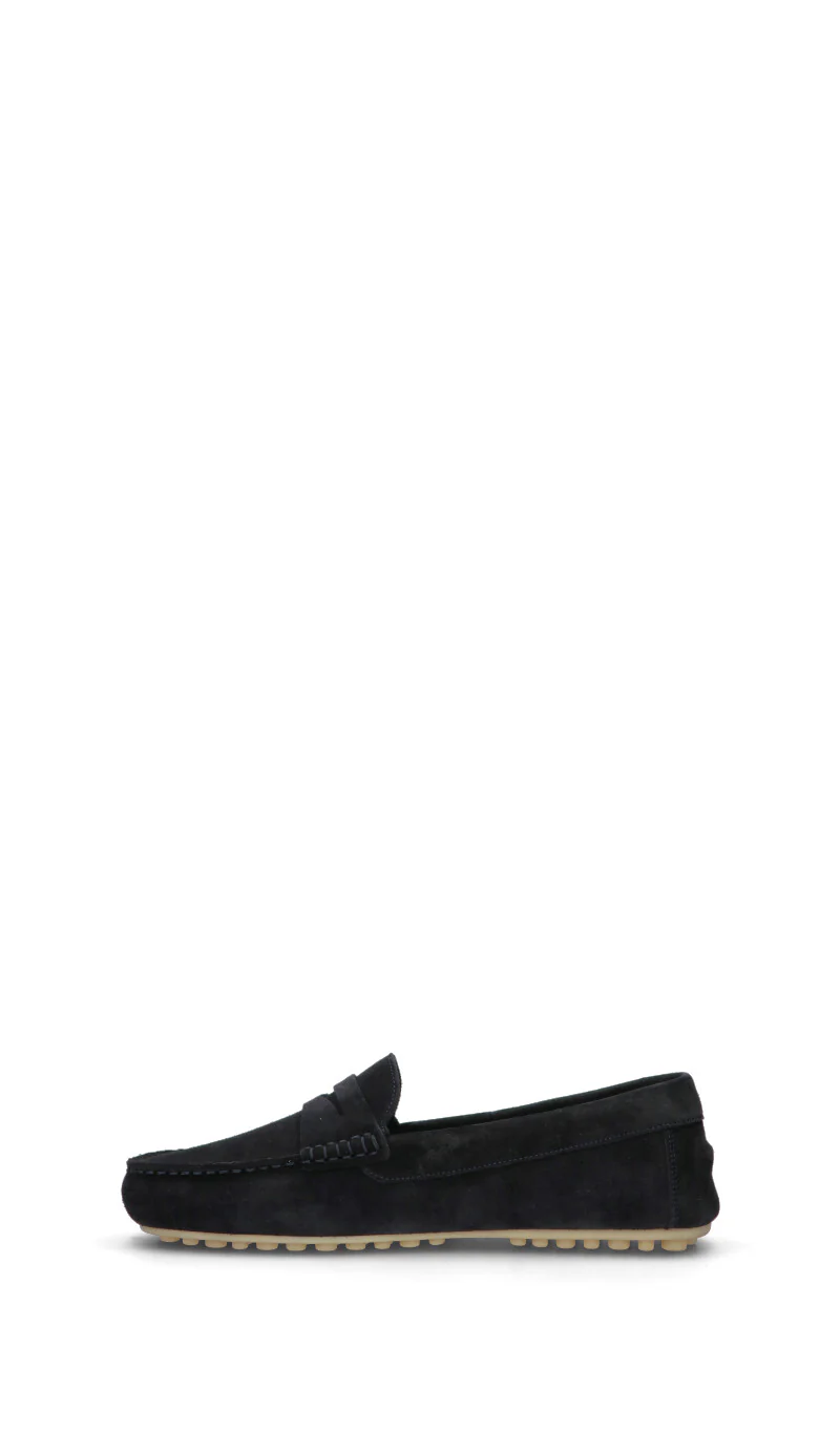FRAU Mocassino uomo blu in suede - Image 4