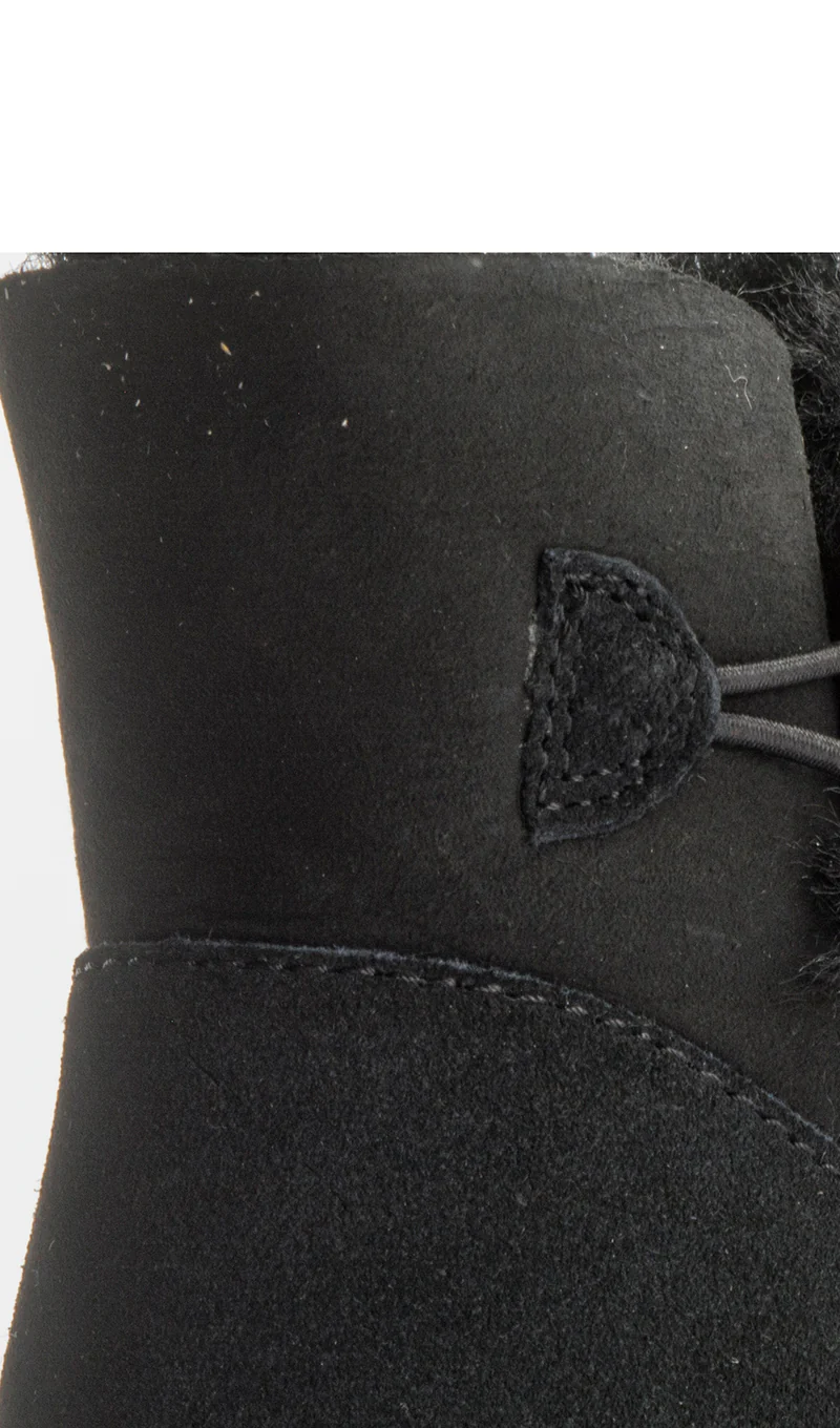 UGG W MINI BAILEY BUTTON II donna nero suede bottone - Image 5