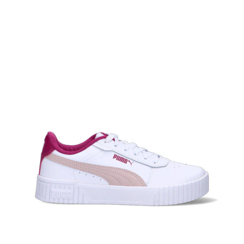PUMA - CARINA 2.0 JR Sneaker ragazza bianca/rosa in pelle