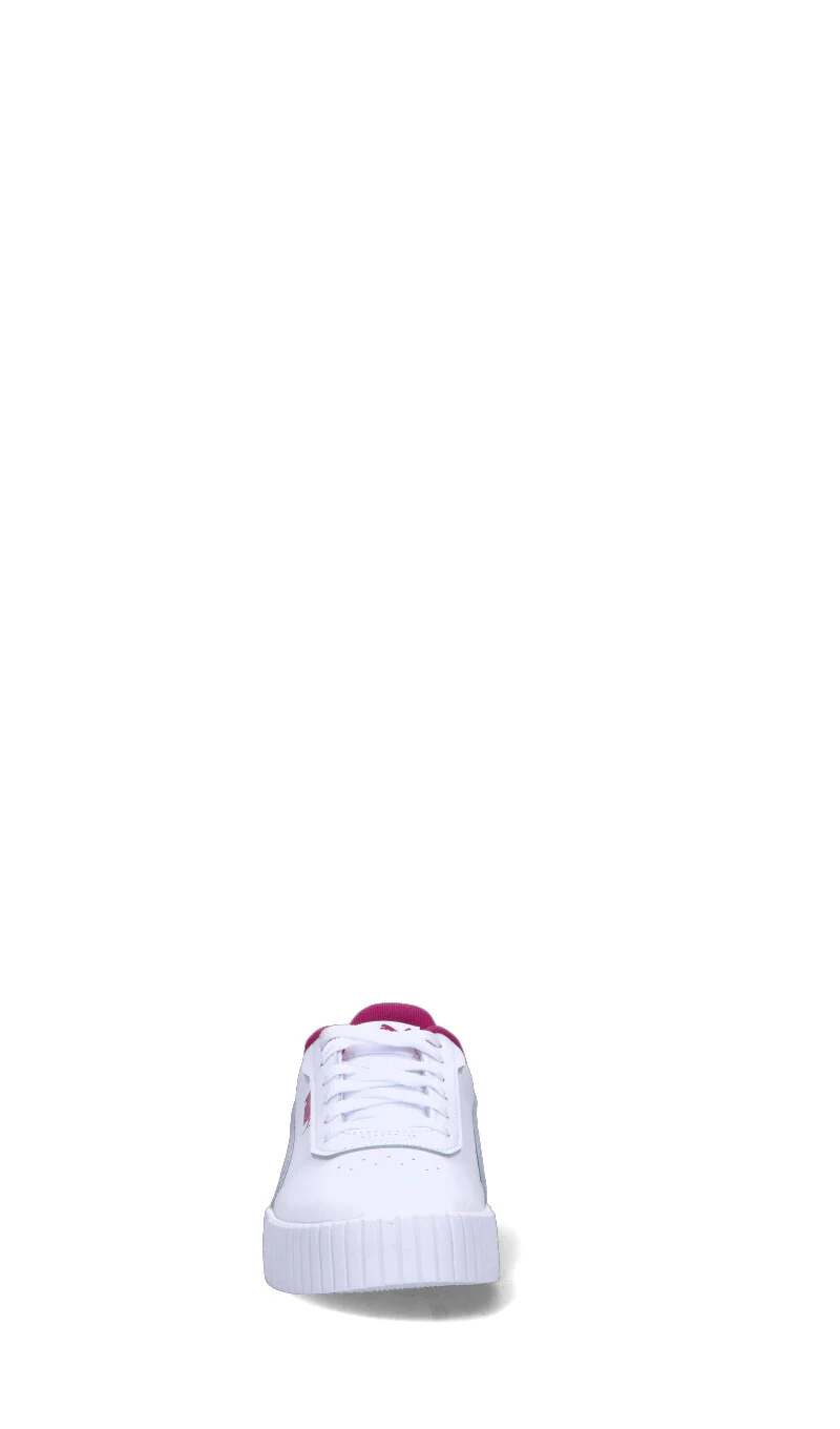 PUMA - CARINA 2.0 JR Sneaker ragazza bianca/rosa in pelle - Image 3