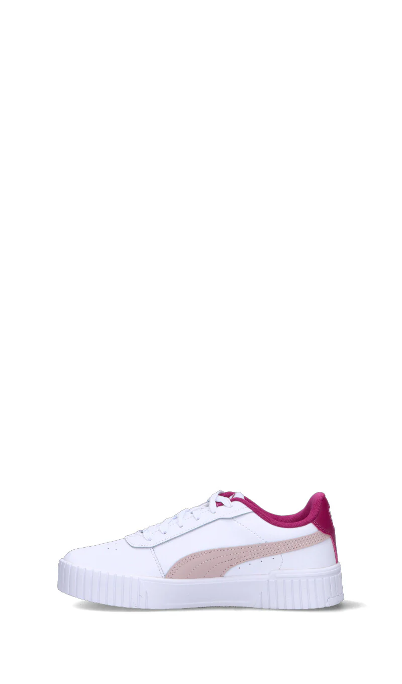 PUMA - CARINA 2.0 JR Sneaker ragazza bianca/rosa in pelle - Image 4