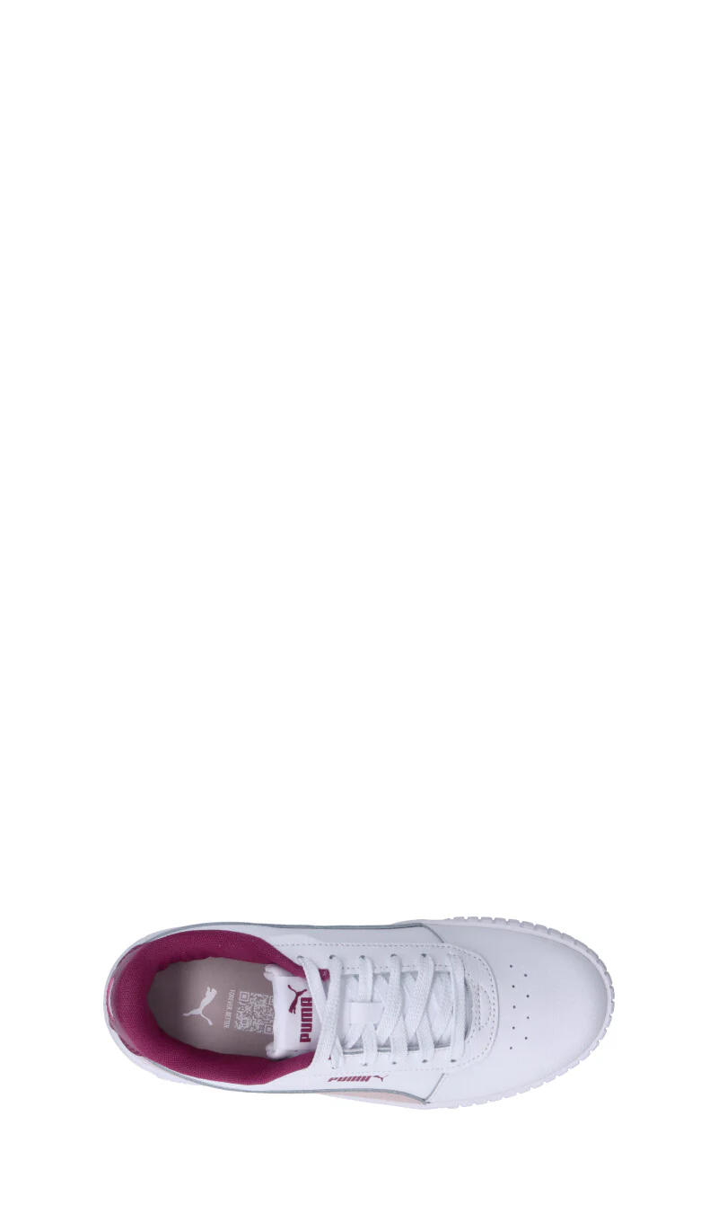 PUMA - CARINA 2.0 JR Sneaker ragazza bianca/rosa in pelle - Image 5