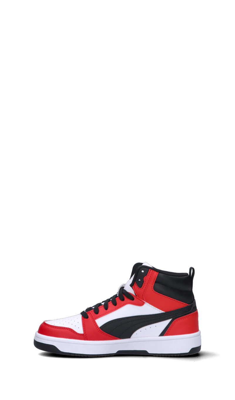 PUMA - REBOUND V6 MID JR Sneaker ragazzo bianca/rossa/nera - Image 4
