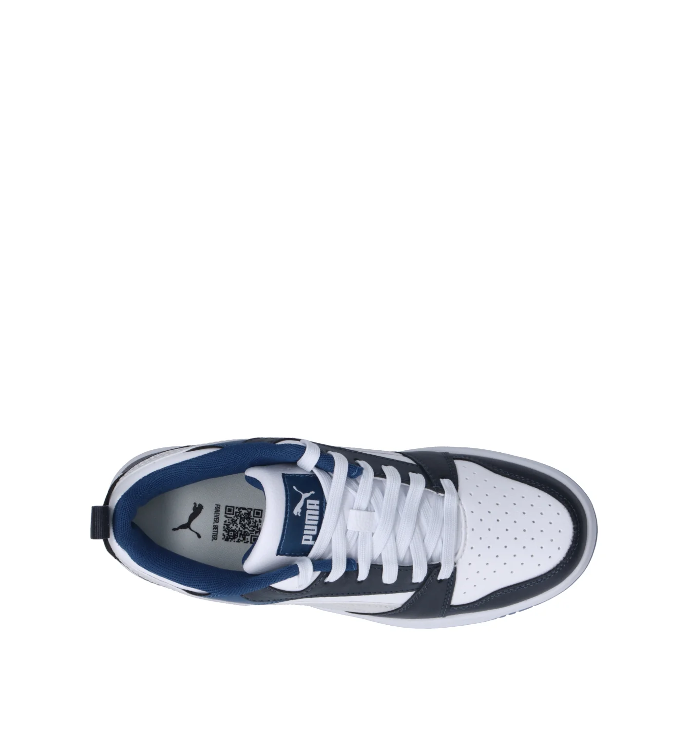 PUMA REBOUND V6 LO JR Sneaker ragazzo bianca/blu - Image 5