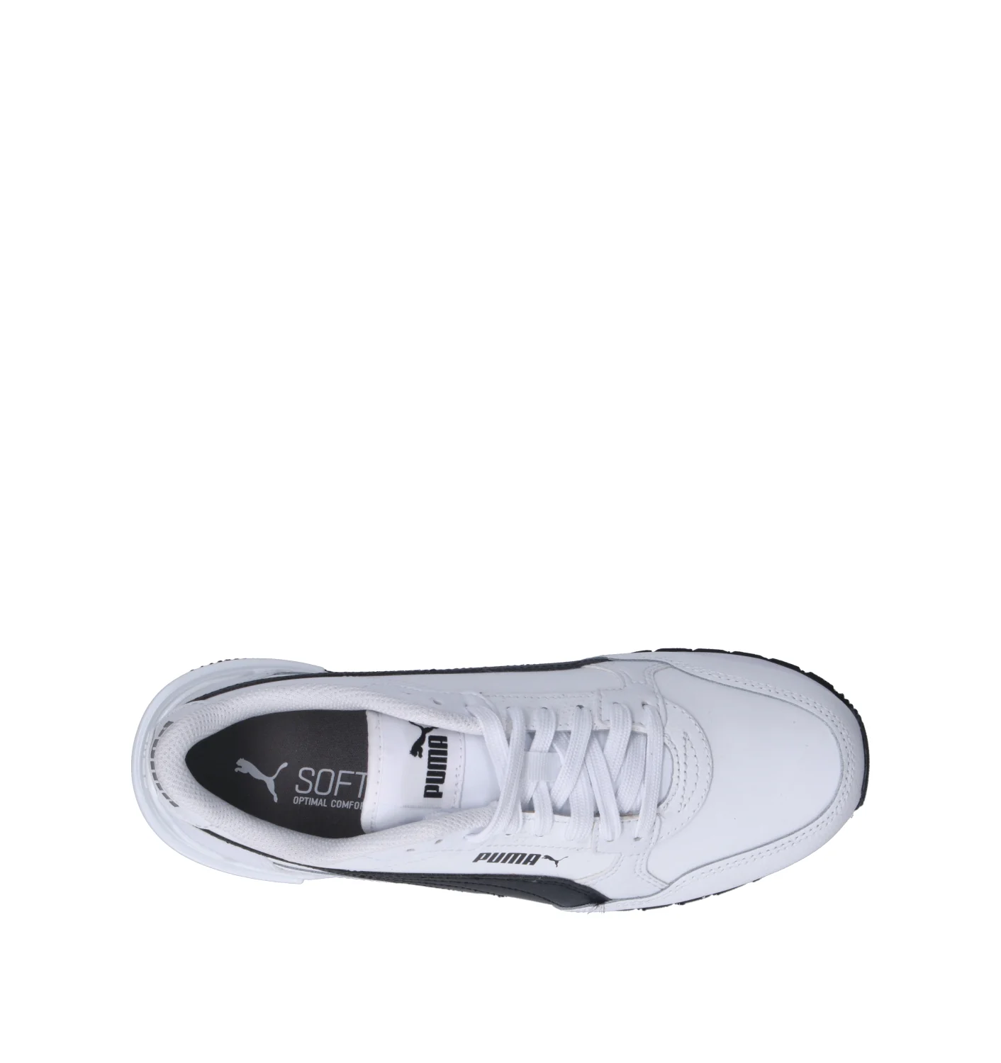 PUMA ST RUNNER V4 L JR Sneaker ragazzo bianca/nera in pelle - Image 5