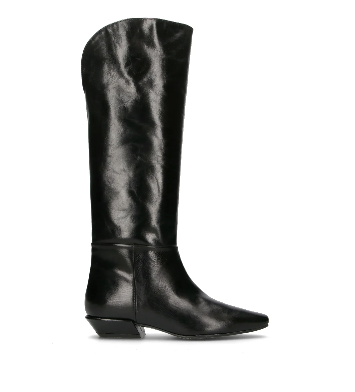 LARA MAY Stivale donna nero in pelle