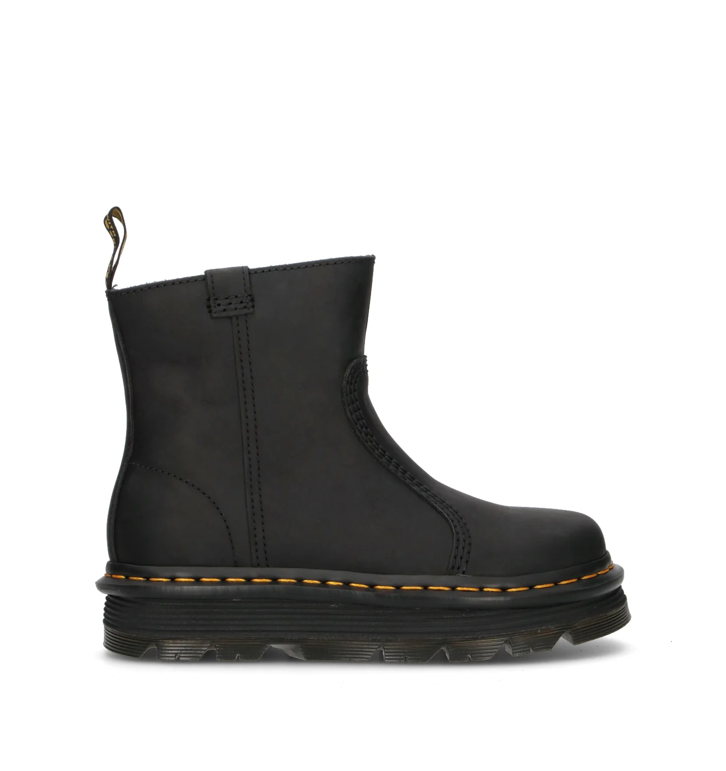DR. MARTENS ZEBZAG RIGGER Tronchetto donna nero in pelle