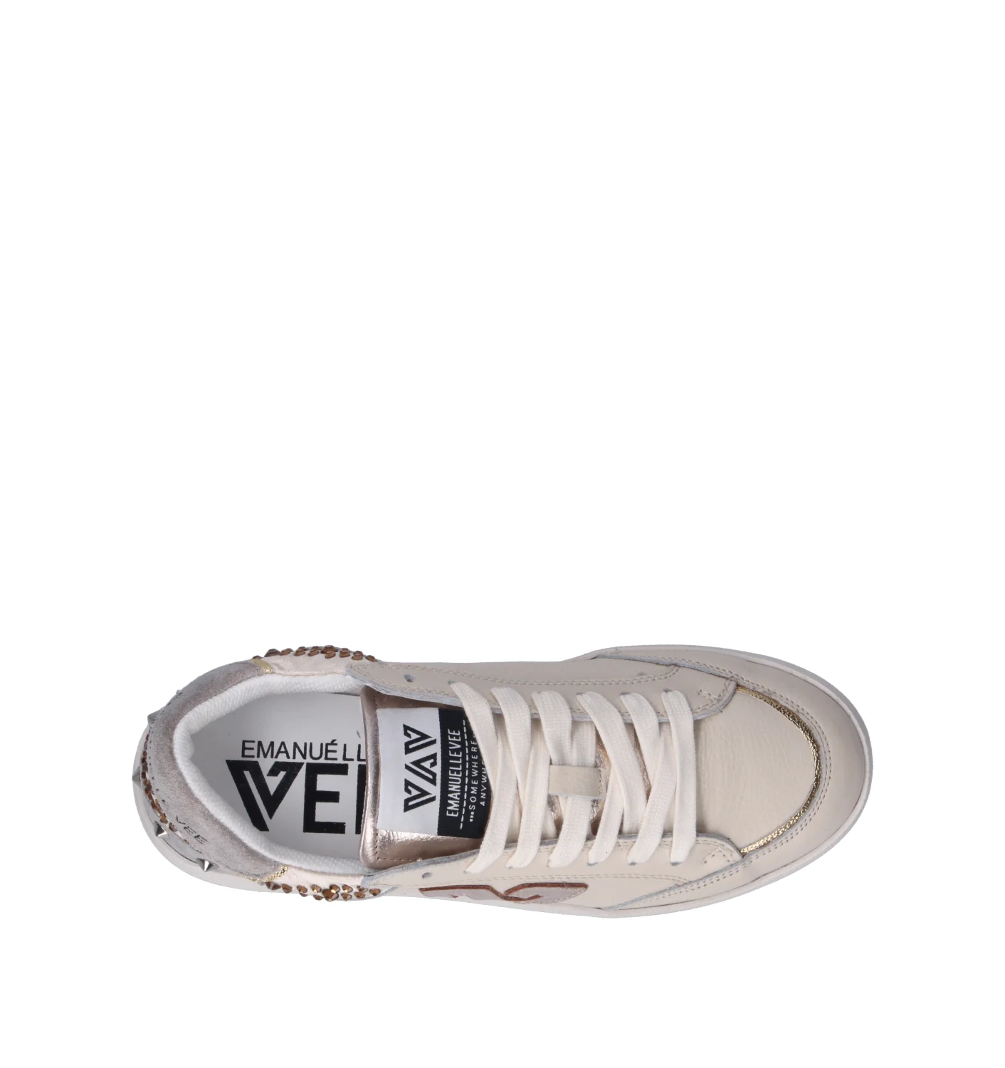 EMANUELLE VEE Sneaker donna avorio in pelle - Image 5