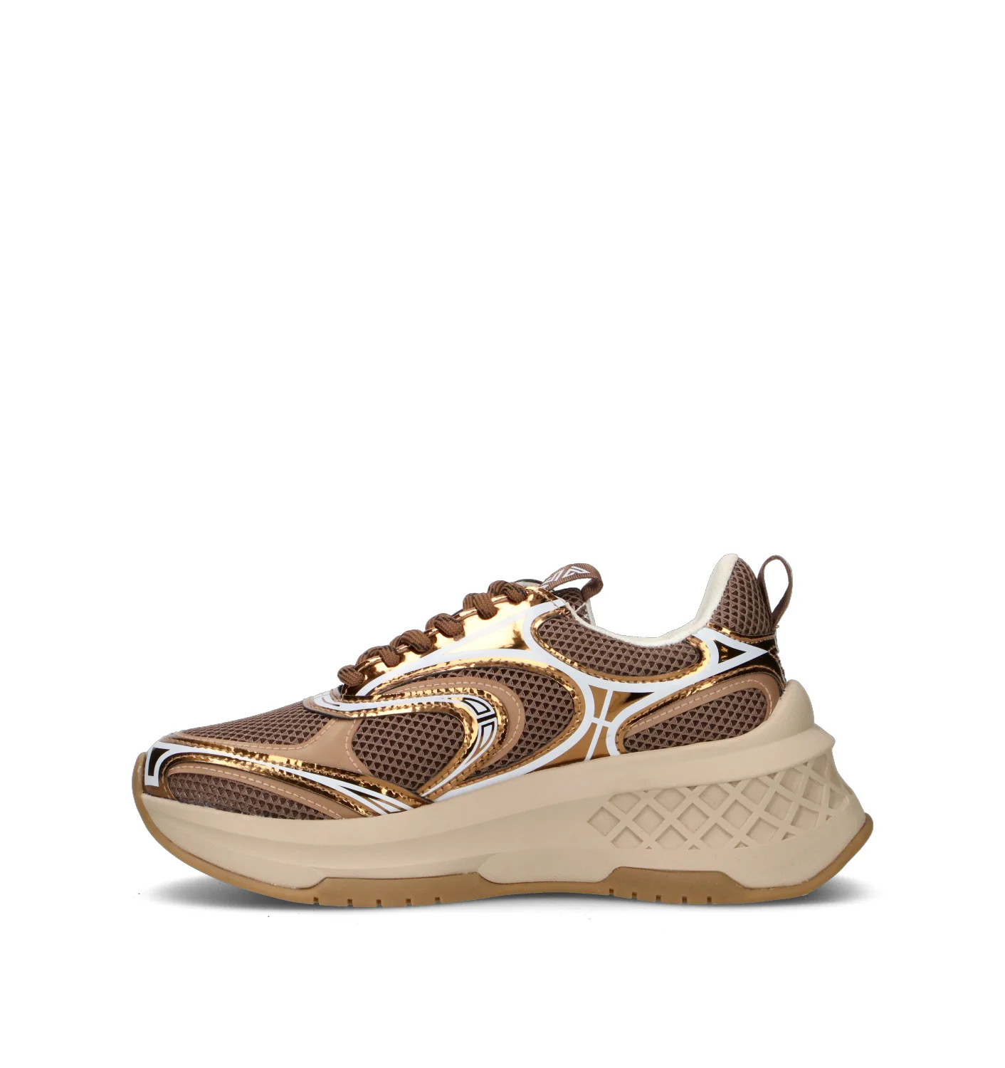 EMANUELLE VEE Sneaker donna bronzo in pelle - Image 4