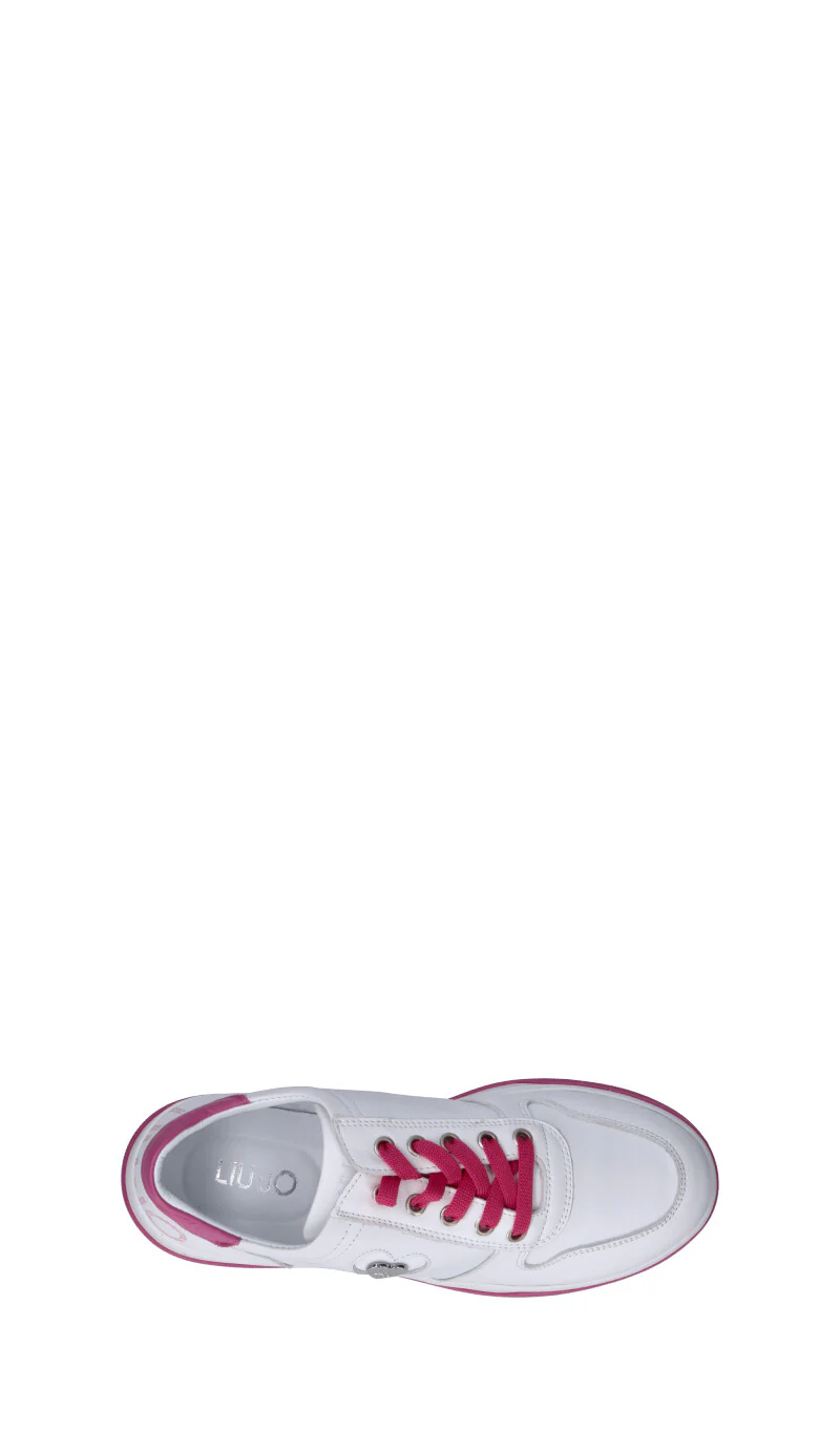 LIU JO Sneaker ragazza bianca/fucsia in pelle - Image 5